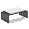 mDesign Large Metal Platform Riser Shelf for Laptop Computer, TV Monitor